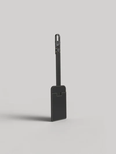 Meid GeoTravel Luggage Tag Jet Black / Gun Metal