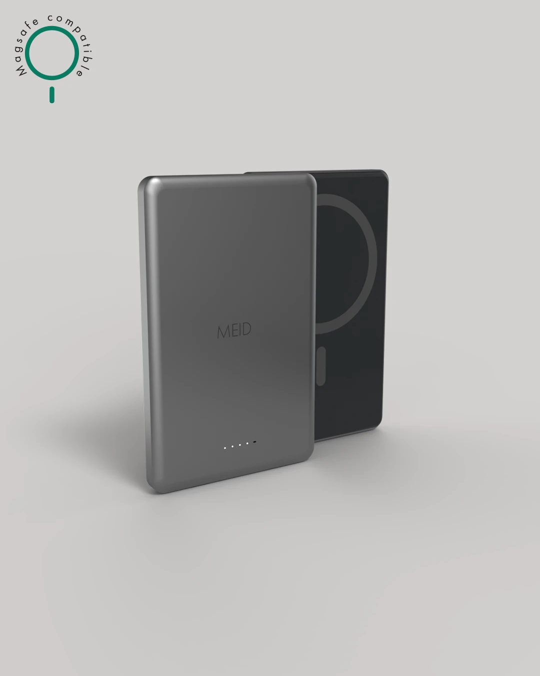 MEID043 - Meid Ultra Thin Powerbank MagSafe Grå Metallic 001
