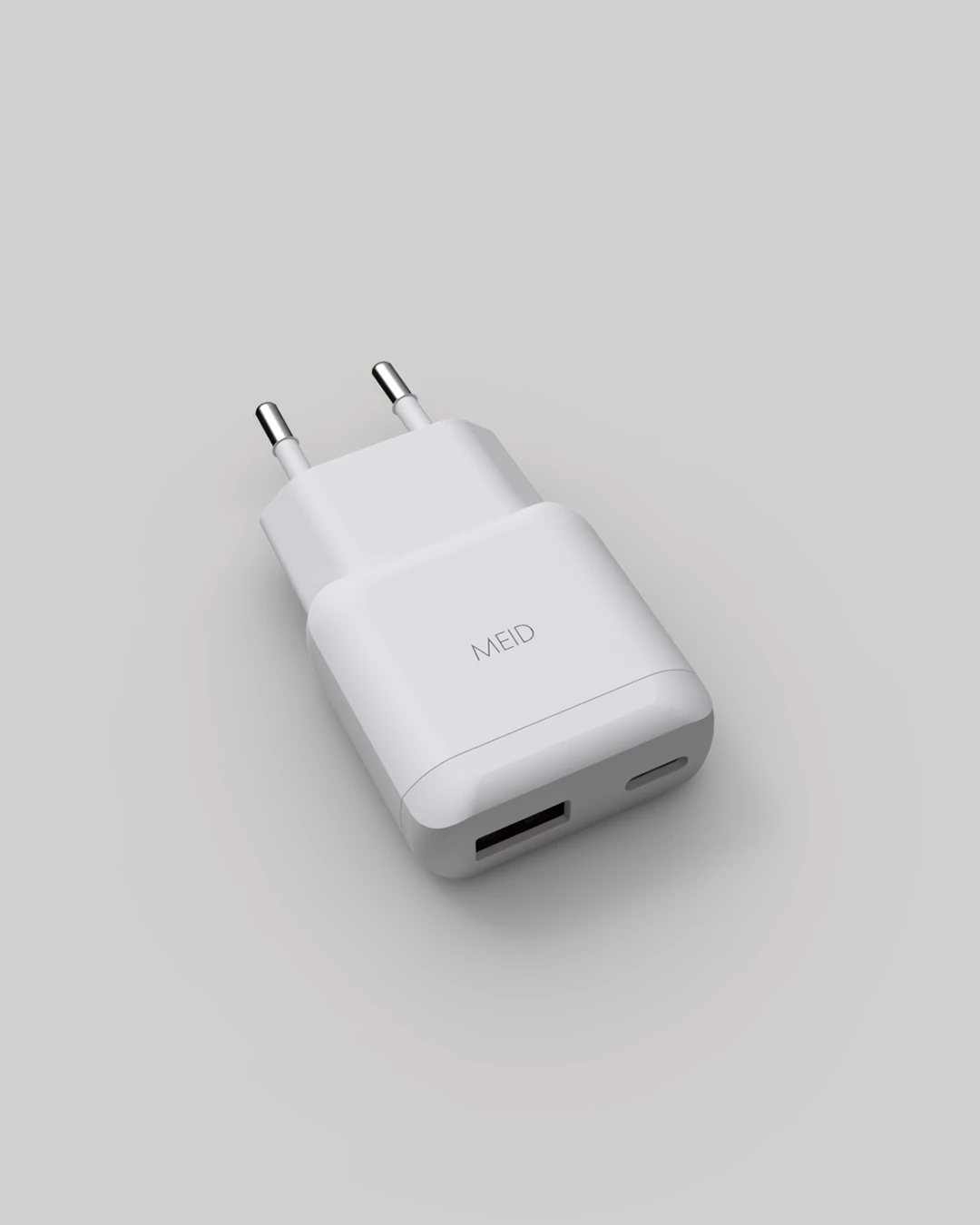 MEID047 Meid Ultra Slim Wallcharger 25W USB-C USB-A White 001